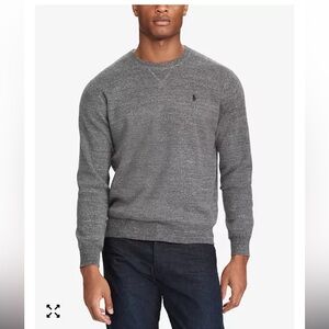 POLO RALPH LAUREN HEATHER GRAY CREW NECK SWEATER MENS SIZE MEDIUM